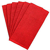 Bumble Towels Solid Popcorn Kitchen Towels in Red (Set of 6)