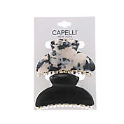 Capelli&reg; New York 2-Pack Claw Clips in Marble/Black