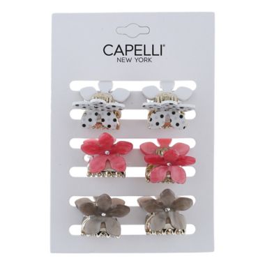 Capelli&reg; New York 6-Pack Mini Flower Clips. View a larger version of this product image.