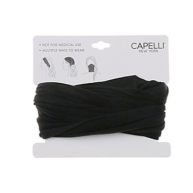 Capelli&reg; New York Solid Multiple Ways to Wear Headwrap in Black. View a larger version of this product image.