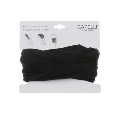 Capelli&reg; New York Solid Multiple Ways to Wear Headwrap in Black. View a larger version of this product image.