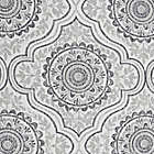 Alternate image 4 for Quinn Medallion 95-Inch Grommet 100% Blackout Window Curtain Panel in Charcoal (Single)