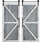 FirsTime &amp; Co.&reg; Carriage Barn Door Plaques in White (Set of 2)