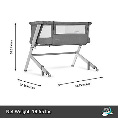 Dream On Me Skylar Bassinet and Bedside Sleeper in Grey. View a larger version of this product image.