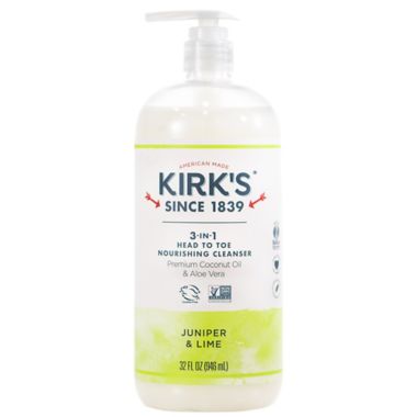 Kirk's&trade; 32 fl. oz. 3-in-1 Head to Toe Nourishing Cleanser in Juniper and Lime. View a larger version of this product image.