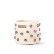Pehr Pom-Pom Pint Canvas Storage Bin in Mauve