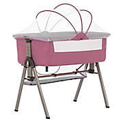 Dream On Me Lotus Bassinet and Bedside Sleeper in Pink