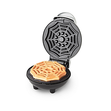 Dash&reg; Spiderweb Mini Waffle Maker in White. View a larger version of this product image.