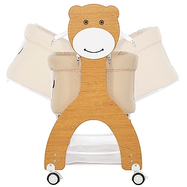 Dream On Me Cub Portable Bassinet Rocking Cradle in Beige. View a larger version of this product image.