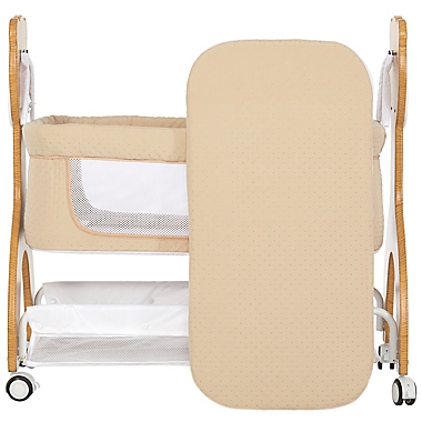 Dream On Me Cub Portable Bassinet Rocking Cradle in Beige. View a larger version of this product image.