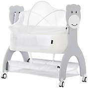 Dream On Me Cub Portable Bassinet Rocking Cradle in White