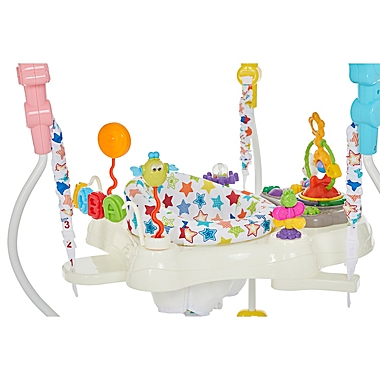Dream On Me Zany Activity Center Bouncer in Pink. View a larger version of this product image.