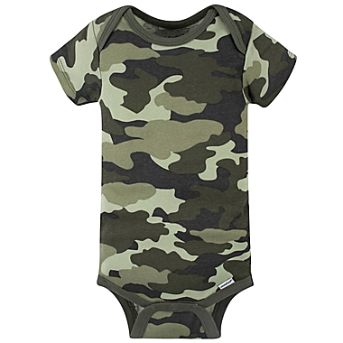 Gerber&reg; Onesies&reg; Brand Size 3-6M 4-Pack Bear Short Sleeve Bodysuits in Green. View a larger version of this product image.