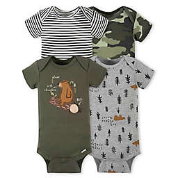 Gerber® Onesies® Brand Newborn 4-Pack Bear Short Sleeve Bodysuits in Green