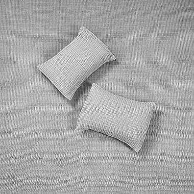 Levtex Home Mills Waffle 3-Piece King Quilt Set in Grey. View a larger version of this product image.