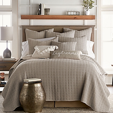 Levtex Home Mills Waffle European Pillow Sham in Taupe (Set of 2). View a larger version of this product image.
