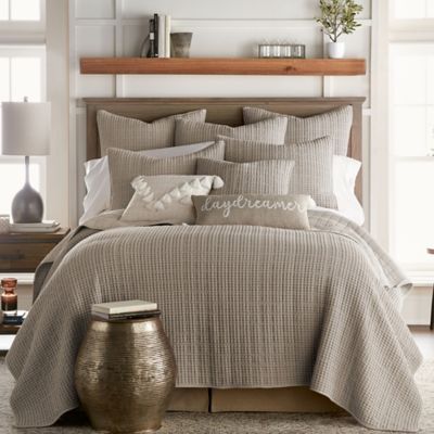 Levtex Home Mills Waffle 2-Piece Twin/Twin XL Quilt Set in Taupe