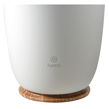 Haven&trade; Towel Warmer in White/Wood. View a larger version of this product image.