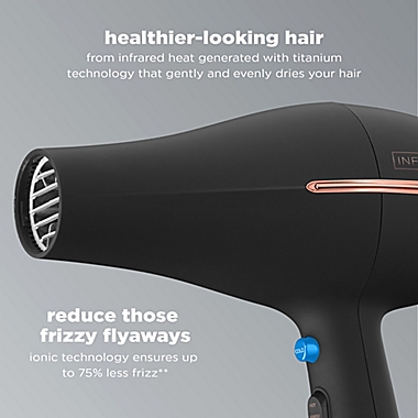 InfinitiPRO by Conair&reg; Full Body &amp; Shine Pro Hair Dryer in Black. View a larger version of this product image.