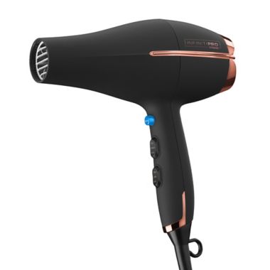 InfinitiPRO by Conair® Full Body & Shine Pro Hair Dryer in Black/Rose Gold  | Bed Bath & Beyond