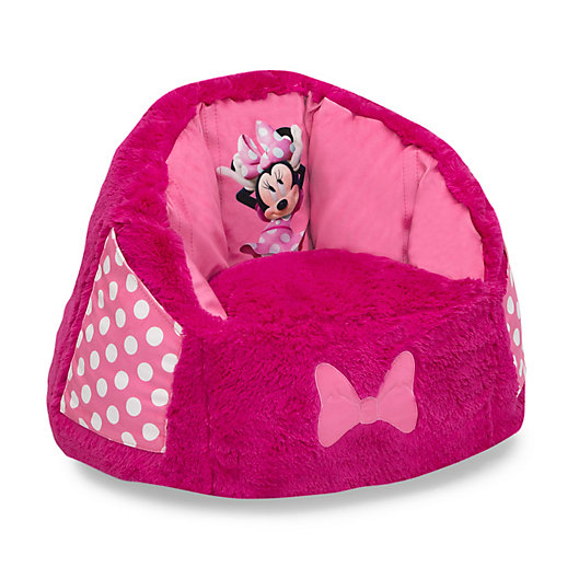 Alternate image 1 for Delta Children Disney® Minnie Mouse Cozee Fluffy Chair in Pink