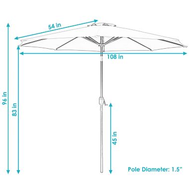 Sunnydaze Octagon Patio Umbrella. View a larger version of this product image.