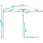 Alternate image 2 for Sunnydaze 9-Foot Solar LED Octagon Patio Umbrella