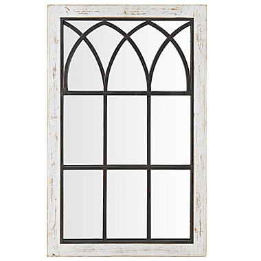 FirsTime &amp; Co. 24-Inch x 37.5-Inch Vista Rectangular Arched Window Wall Mirror in White. View a larger version of this product image.
