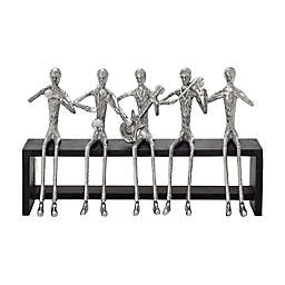 Ridge Road Décor Aluminum Musical Band Contemporary Sculpture in Silver