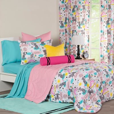 Crayola&reg; Star Gazer Reversible Comforter Set in Pink/Grey