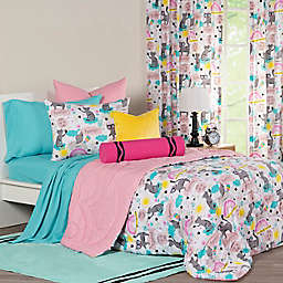 Crayola® Star Gazer Reversible Comforter Set in Pink/Grey