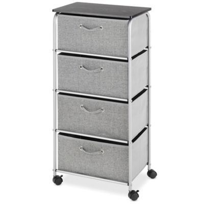 Squared Away&trade; 4-Drawer Storage Cart in Grey