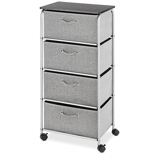 Alternate image 1 for Squared Away™ 4-Drawer Storage Cart in Grey