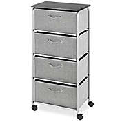 Squared Away&trade; 4-Drawer Storage Cart in Grey