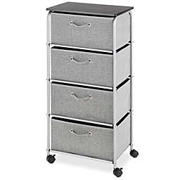 Squared Away™ 4-Drawer Storage Cart in Grey