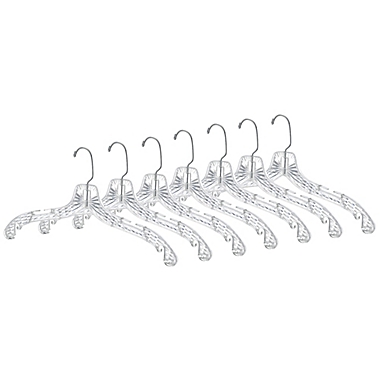 Simply Essential&trade; Crystal Cut Dress Hangers (Set of 7). View a larger version of this product image.