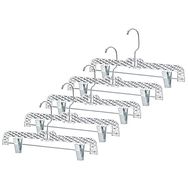Simply Essential&trade; Crystal Cut Skirt Hangers (Set of 5). View a larger version of this product image.