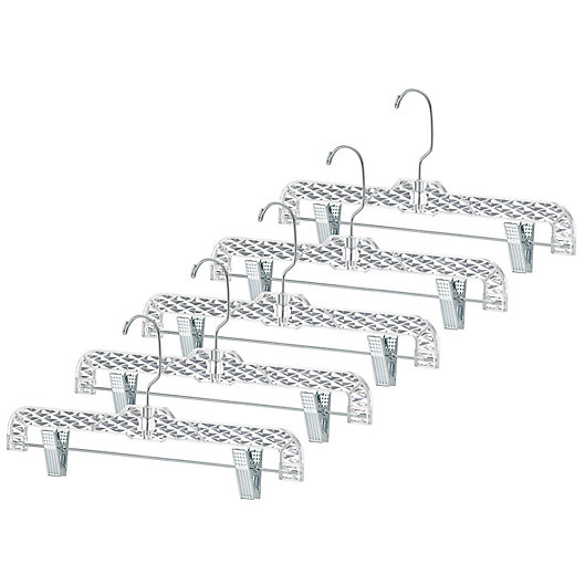 Alternate image 1 for Simply Essential™ Crystal Cut Skirt Hangers (Set of 5)