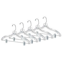 Simply Essential™ Crystal Cut Suit Hangers with Clips (Set of 5)