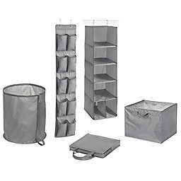 Simply Essential™ 5-Piece Closet Organizer Set in Grey