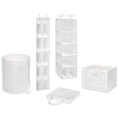 Simply Essential&trade; 5-Piece Closet Organizer Set in White. View a larger version of this product image.