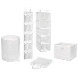 Simply Essential™ 5-Piece Closet Organizer Set in White