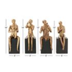 Alternate image 3 for Ridge Road D&eacute;cor 4-Piece Modern Musician Porcelain Sculpture Set in Copper