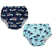 Hudson Baby&reg; 2-Pack Palm Trees Swim Diapers in Blue