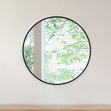 Studio 3B&trade; 26-Inch Round Wall Mirror in Black. View a larger version of this product image.