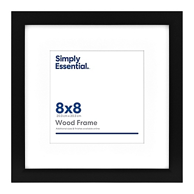 Simply Essential&trade; 9-Piece Gallery 8-Inch x 8-Inch Matted Frame Set in Black. View a larger version of this product image.