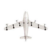 Ridge Road D&eacute;cor Art Deco Metal Airplane with Wall Hooks in Silver