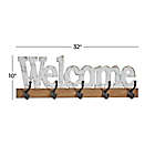 Alternate image 5 for Ridge Road D&eacute;cor Farmhouse Style Welcome Wall Hooks in Brown/White