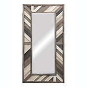 Patton Wall D&eacute;cor 24-Inch x 48-Inch Rectangular Routed Wall Mirror in Grey