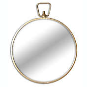 Patton Wall D&eacute;cor 21.5-Inch x 36-Inch Loop-Top Round Wall Mirror in Gold